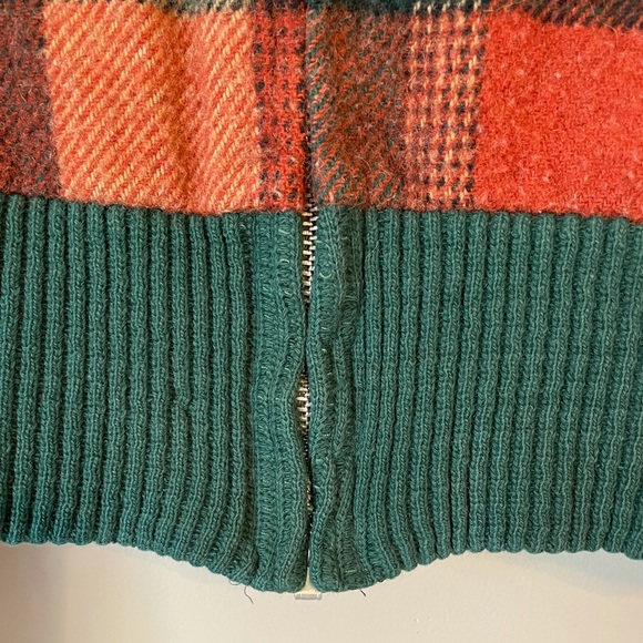 Vintage Plaid Bomber Jacket Fox Knapp Cropped Lumberjack Cabincore Retro 60s 70s - Picture 6 of 12